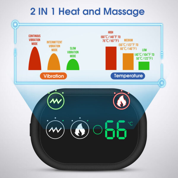USB Rechargeable Convenient Electric Heating Shoulder Massage Heated Back Shoulder Brace Adjustable Heating Shoulder Massage Belt For Arm Muscle Relaxation - Image 4