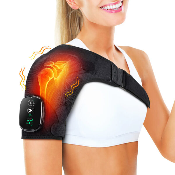 USB Rechargeable Convenient Electric Heating Shoulder Massage Heated Back Shoulder Brace Adjustable Heating Shoulder Massage Belt For Arm Muscle Relaxation - Image 9